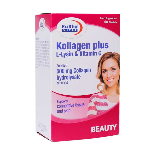 قرص کلاژن پلاس ال لیزین و ویتامین C یوروویتال (اورجینال) - Image 1