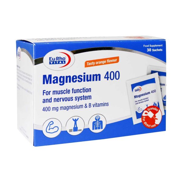 Eurho-Vital-Magnesium-400-30-Sachets ساشه منیزیم 400 یوروویتال (اورجینال) - Image 1